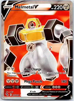 Melmetal V (Full Art) 075/078 Pokemon GO - Ultra Rare NM Holo - Image 1