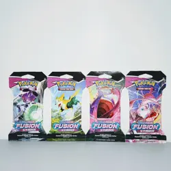 Pokemon: Fusion Strike - Sleeved Booster Packs Full Art Set of 4 Sealed - Image 1