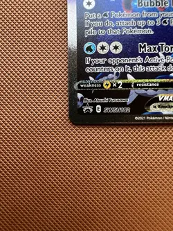 2021 Pokemon Black Star Promo Premium Collection #SWSH182 Vaporeon Vmax - Image 4