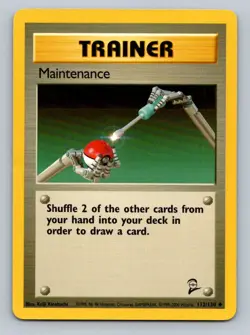 Pokemon Maintenance Base Set 2 112/130 Light Play LP+ or Better - Image 1