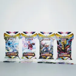 Pokemon: Lost Origin - Sleeved Booster Packs Full Art Set of 4 Sealed - Image 1