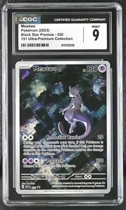 Mewtwo (Batman) *CGC 9* Illustration Rare *Scarlet & Violet 151* UPC Promo * #52 - Image 1