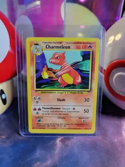 Charmeleon 24/102 Pokemon TCG Base Set Unlimited Regular Uncommon LP - Image 1