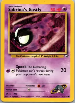 Sabrina's Gastly Common Gym Heroes 093/132 LP Pokemon TCG - Image 1