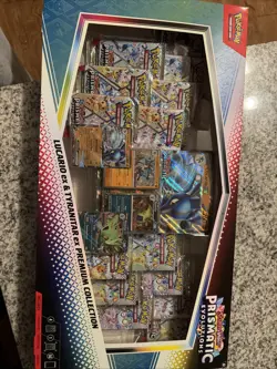 Pokemon TCG Prismatic Evolutions Lucario Ex + Tyranitar Ex Premium Collection - Image 1