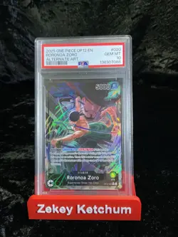 PSA 10 - 2025 ONE PIECE OP12-LEGACY OF THE MASTER 020 RORONOA ZORO ALT ART (EN) - Image 1