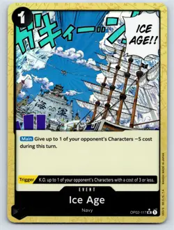 Ice Age (Textured Foil) OP02-117 Premium Booster PRB01 One Piece TCG - NM Foil - Image 1