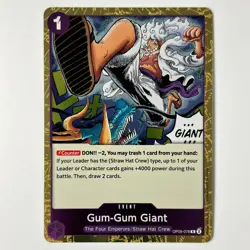 Gum-Gum Giant OP09-078 Emperors in the New World One Piece English NM Foil - Image 1