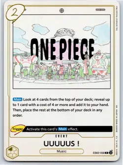 UUUUUS! EB02-058 Extra Booster Anime 25th Collection One Piece TCG - NM R Foil - Image 1