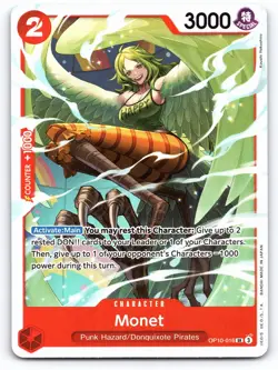 Monet OP10-016 Royal Blood One Piece TCG - English Near Mint SR Foil - Image 1