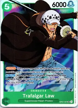Trafalgar Law OP01-047 Premium Booster One Piece TCG - English NM SR Foil - Image 1