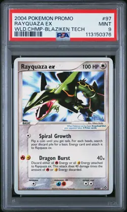 PSA 9 MINT Rayquaza EX 97/97 Pokemon EX Dragon World Championship *Low Pop - Image 1