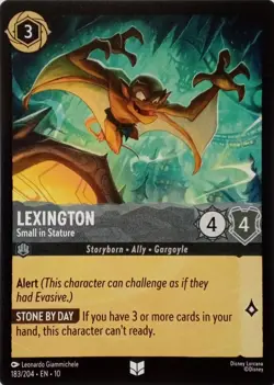 183/204 LEXINGTON SMALL IN STATURE EN10 UNCOMMON DISNEY LORCANA CARD - Image 1