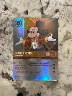 Lorcana Disney 100 Mickey Mouse Friendly Face 18/P1 Promo Foil - Image 1