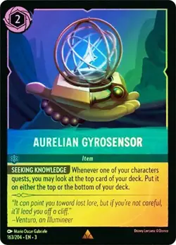Disney Lorcana Aurelian Gyrosensor - 163/204 Rare Into the Inklands Cold Foil - Image 1