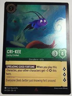 Disney Lorcana TCG - Cri-Kee Lucky Cricket - Cold Foil - 69/204 Ursula's Return - Image 1