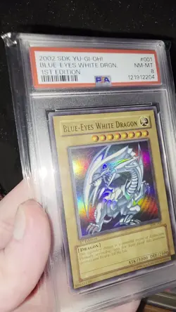 Yu-Gi-Oh Blue-Eyes White Dragon SDK-001 1st Edition PSA 8 Ultra Rare - Image 2