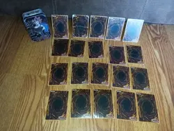 Vintage Yu-Gi-Oh TCG Card Lot Of 20 damaged holos! with tin - Image 5