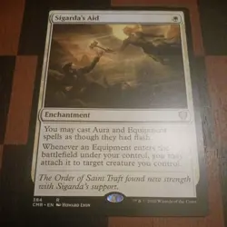 Mtg Sigarda's Aid NM/M Commander Legends #384 Magic Card Rare - Image 1