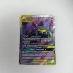 Pokemon Card Muk & Alolan Muk GX 196/214 Unbroken Bonds Tag Team Full Art NM - Image 1
