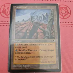 Magic the Gathering Wasteland Tempest 1997 Regular Card Lightly Played - Image 1