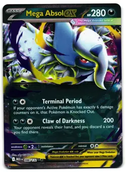 Mega Absol ex 086/132 - Mega Evolution Double Rare Pokemon TCG - M/LP Card - Image 1
