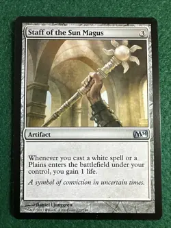 Staff of the Sun Magus 222 - MTG - Magic Core Set 2014 - NM - Image 1