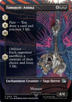 Summon: Anima BORDERLESS Final Fantasy Magic MTG NM - Image 1