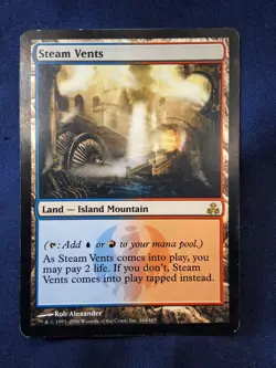 MTG Steam Vents Guildpact Regular Rare MP - Image 1