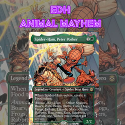 EDH - Spider-Ham Animal Mayhem, MTG Commander Deck, Spider-Man, Bracket 1-2 - Image 1