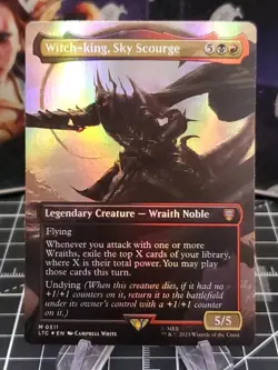MTG Witch-king, Sky Scourge (Borderless Foil) Commander: The Lord of the Rings - Image 1