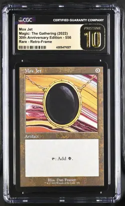 Mox Jet (CGC PRISTINE 10) - Retro Frame - MTG 30th Anniversary Edition - Image 1