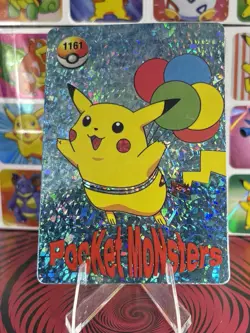 Pokemon Art Pikachu Promo Pocket Monsters Vintage Vending Machine Holo sticker - Image 3