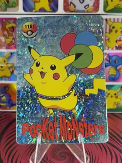 Pokemon Art Pikachu Promo Pocket Monsters Vintage Vending Machine Holo sticker - Image 4