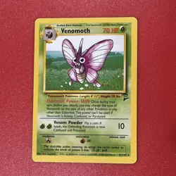 Venomoth 31/130 Rare Base Set 2 Pokemon NM 2000 Vintage WOTC - Image 1