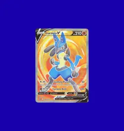 2022 Pokemon SWSH Black Star Promos Lucario V Full Art Holo SWSH213 - Gem Mint - Image 1