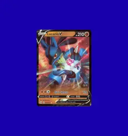 2021 Pokemon SWSH Fusion Strike Lucario V Full Art Holo 146/264 - Gem Mint - Image 1
