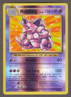 Nidoking 45/108 Rare Reverse Holo Pokemon XY Evolutions NM 2016 Base Set Art - Image 1