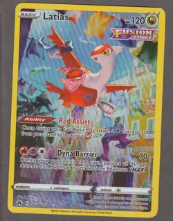 Latias GG20/GG70 Crown Zenith Galarian Gallery Full Art Holo Pokemon Card NM - Image 1
