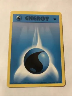 Pokemon TCG Base Set 1st Edition Regular Water Energy 102/102 Shadowless - Image 1