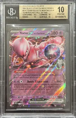 2025 BGS 10 POKEMON FRENCH TEAM ROCKET TINS MEWTWO EX .5 FROM BLACK LABEL 💎 - Image 1