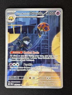 Pokemon TCG Team Rockets Orbeetle 198/182 Destined Rivals Illustration Rare - Image 1