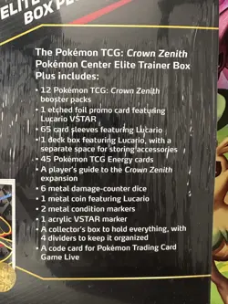 Crown Zenith Pokemon Center Elite Trainer Box Plus ETB Sealed READ DESCRIPTION - Image 5