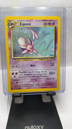 2001 Pokemon Neo Discovery Espeon 1/75 Holo Rare NM- Great Front 25 Years Stored - Image 2