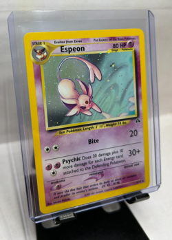 2001 Pokemon Neo Discovery Espeon 1/75 Holo Rare NM- Great Front 25 Years Stored - Image 3