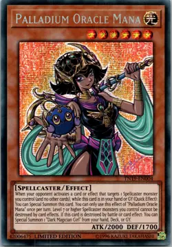 Yugioh Palladium Oracle Mana TN19-EN004 Limited Edition Prismatic Secret Rare NM - Image 1