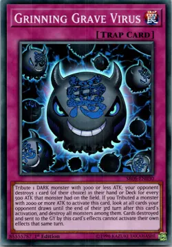 Yugioh Grinning Grave Virus SR06-EN030 1st Edition Super Rare NM - Image 1