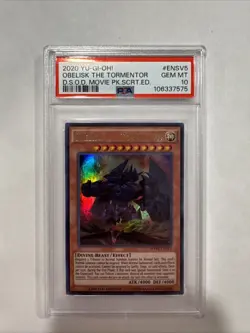 2020 Yu-Gi-Oh! OBELISK THE TORMENTOR MVP1-ENSV5 D.S.O.D Movie Secret Ed PSA 10! - Image 1