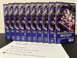 Lot of 10 OP14 EB04 The Azure Sea’s Seven One Piece Card Game Booster, New - Image 1