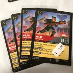 Mulan Charging Ahead Super Rare Reign of Jafar 4x x4 Disney Lorcana - Image 2